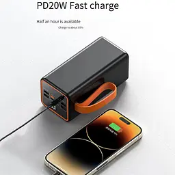 Повербанк 100000 mAh JS-658 для поїздок і роботи ∙ Зовнішній акумулятор JS-658 з LED-фонариком - мініатюра 6