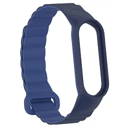 Ремінець Dual-color Magnetic для Xiaomi Mi Band 7/6/5/4/3 Navy Blue / Blue - мініатюра 3