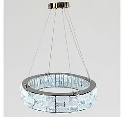Світлодіодна люстра підвісна Artlight 8003/500CH з прозорим скляним кільцем в кольорі хром, 38W - мініатюра 3