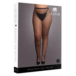 Колготки Le Désir with small fishnet structure, XL-4XL (чорний) - мініатюра 9