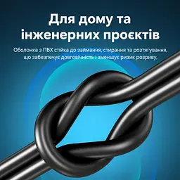 Кутовий патч-корд Ethernet Vention 1 м мережевий кабель RJ45 штекер прямий і RJ45 штекер із вигином угору 90° Cat.6 UTP до 1000 Мбіт/с позолочені контакти жили 26 AWG чорний (IBVBF) - мініатюра 14