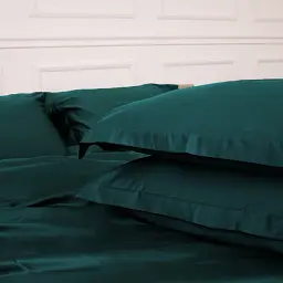 Наволочка MirSon Tencel №07 Emerald 40х60 см смарагдова (2200009371035) - мініатюра 4