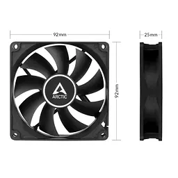 Корпусний вентилятор 92 мм Arctic F9 PWM PST ACFAN00214A Black - мініатюра 5