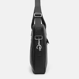 Чоловіча сумка Borsa Leather K117611bl-black 40х31х7 см Чорний - мініатюра 4