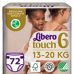 Подгузники Libero Touch 6 (13-20 кг), 72 шт. (10456)