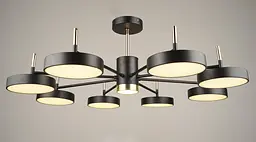 Люстра стельова світлодіодна Sirius B N4192/8 BK+FGD