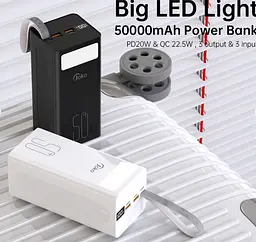 Акумулятор портативний - зовнішня батарея Joko J10 50000 mAh PD 20W QC 3.0 18W чорна - мініатюра 3