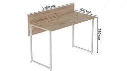 Комп'ютерний стіл Ferrum-decor Скай 75x120x70 білий ДСП Дуб Артізан 32мм (FRD-101109) - мініатюра 3