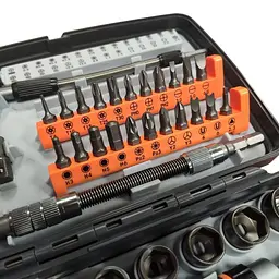 Набір викруток Torx Ratchet 68 в 1, тріщотковий реверсивний механізм, магнітні біти, поворотна ручка, кейс - мініатюра 3