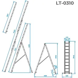 Драбина Intertool LT-0310 [140435] - мініатюра 4