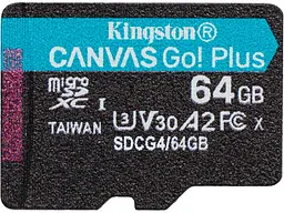 Карта пам'яті Kingston microSD C10 UHS-I U3 A2 V30 64 GB (SDCG4/64GBSP)
