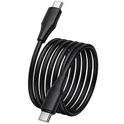 Дата кабель Hoco X124 Bien silicone Type-C to Type-C 60W (1m) Black - мініатюра 4