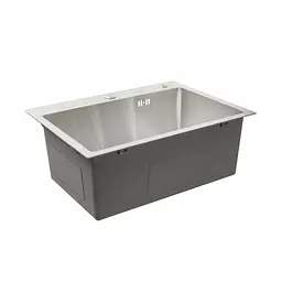 Кухонна мийка Platinum Handmade 58x43 нержавійка (сифон круглий 3.0/0.8) - мініатюра 4