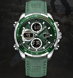 Наручний годинник чоловічий Naviforce Fly ArmyGreen Сріблястий (2743) - мініатюра 9