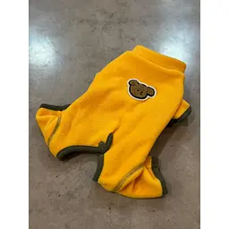 Флісовий комбінезон для собак із зеленою окантовкою, жовтий M Multibrand zoo0005633