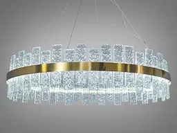 Люстра стельова LED LUXON Diasha 828/800BR, 90W, хром, 4950 лм, регульована висота, для кухні та інтер'єру - мініатюра 2