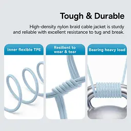 Кабель Baseus Gem Fast-Charging Data Cable Type-C to Type-C 100W 1m blue (P10373000311-00) - мініатюра 5