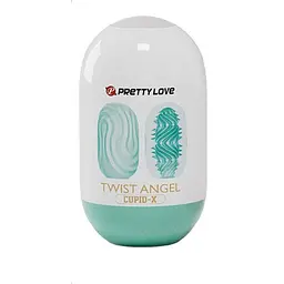 Мастурбатор-яйце Pretty Love Twist Angel Cupid X, 10х5.6 см (блакитний)