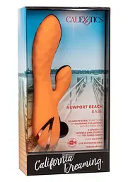 Вібратор-кролик Calexotics Newport Beach Babe, 21.5 см (жовтогарячий) - мініатюра 7