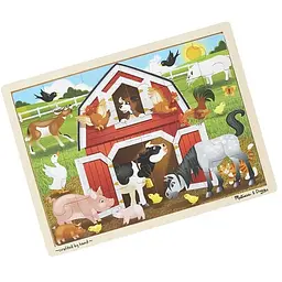 Дерев'яний пазл в рамці Melissa&Doug Ферма, 24 елемента (MD19061)