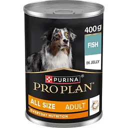 Вологий корм для дорослих собак Purina Pro Plan Adult шматочки в желе, з рибою 400 г