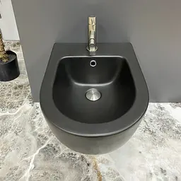 Підвісне біде VBI Vulcano black matt VBI-020413, Чорний матовий - мініатюра 4