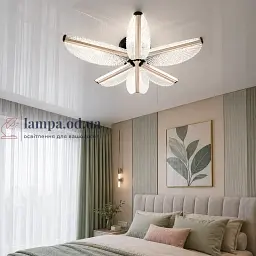 Стельова LED люстра Diasha 2407/3+3CG хром 65 W з пультом диммер 67 см 11-17 м2 - мініатюра 2
