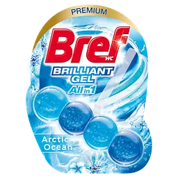Уцінка. Туалетний блок для унітаза Bref Brilliant Gel All in 1 Арктичний океан 42 г (860755)