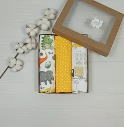 Пелюшки дитячі a.l.babybox Горох №2 50х80 см 3 шт. Біло-жовтий (NA 18169861)