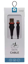 Кабель USB Lightning WUW X 151 color 1 m - мініатюра 3