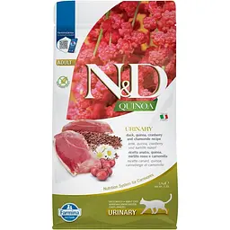 Дієтичний сухий корм для котів Farmina N&D Quinoa Urinary з качкою, журавлиною та ромашкою 1.5 кг