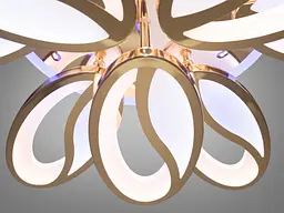 Люстра стельова LED Diasha 8090/6+3G, 150W, 4100K, золото, сучасний стиль з пультом та диммером - мініатюра 9