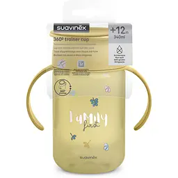 Пляшка-непроливайка Suavinex Bear Family 340 мл жовта (402648) - мініатюра 3