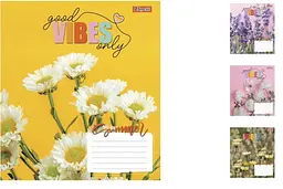 
Зошити учнівські 18 аркушів лінія. 1В Vibes, 25 шт. в упаковці