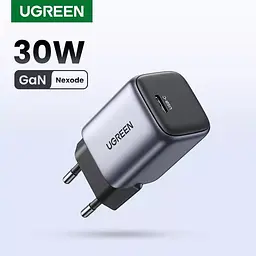 Блок зарядний адаптер Ugreen CD319 Nexode 30W мережеве зарядне темно сіре - мініатюра 4