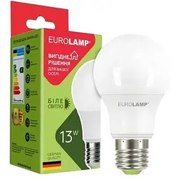 Світлодіодна лампа Eurolamp LED Ecological Series А60 12 Вт E27 4000K (LED-A60-12274(P)) акційна позиція