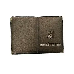 Обкладинка на посвідчення шкірозамінник широка, тиснення золотом 31277 TASCOM Бронзовий
