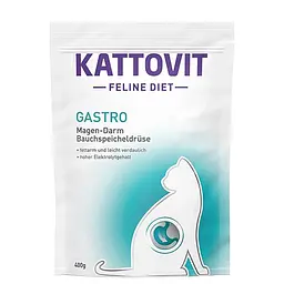 Дієтичний сухий корм Kattovit Veterinary Gastro Каттовіт Гастро для котів із захворюваннями ШКТ та підшлункової залози 400 г