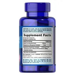 Препарат для зв'язок та суглобів Glucosamine Chondroitin Complex, 120 капсул Puritan's Pride fit0023144 - мініатюра 2