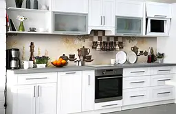 Вініловий кухонний фартух Шахи Кава Шоколад наклейка для кухні Абстракція Коричневий Happy Pocket Z181779 - мініатюра 5