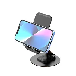 Настільний тримач XO C108 Small Disc Rotating 360° Metal Phone Holder Чорний - мініатюра 5