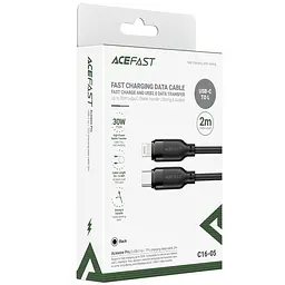 Дата кабель Acefast C16-05 Type-C to Lightning 30W (2m) Black - мініатюра 6