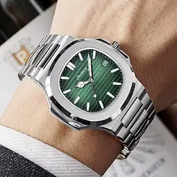 Наручний годинник чоловічий Poedagar Great Limited Сріблястий (3395) - мініатюра 7