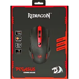 Ігрова миша RedragoN Pegasus (M7,5) RGB (7200dpi) 7 кнопок (Чорна) - мініатюра 6