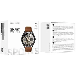 Смарт-годинник Hoco Y22 AMOLED Smart Sports Watch (call version) Black - мініатюра 2