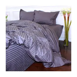 Постільна білизна MirSon Satin Stripe 30-0012 Dark Gray 110х140 дитячий (2200005246214) - мініатюра 2