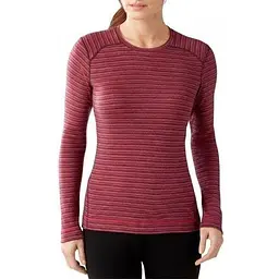 Термофутболка Smart Wool Wm’s Merino 250 Baselayer Pattern Crew Aubergin Heather XS (1033-SW SS226.765-XS)