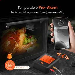 BBQ термометр Inkbird IDT-34C-B цифровий із Bluetooth 5.1 на 4 кольорові щупи - мініатюра 8