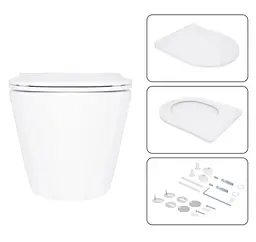 Набір Qtap Nest 4 в 1 підвісний унітаз Swan Ultra Quiet 520x360x320 + комплект інсталяції QT16335180W48206 - мініатюра 7