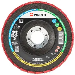 Диск пелюстковий Wurth Red Perfect 3D Fine Zebra флісовий D125 22.23 мм (0585710322)